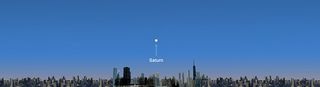 This NASA graphic shows the location of Saturn in the daytime sky over Chicago on July 19, 2013, when NASA's Cassini spacecraft snaps a picture of Earth from Saturn.