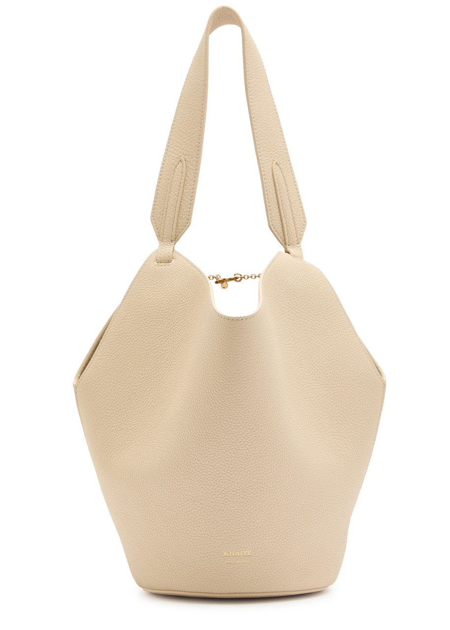 Lotus Mini Grained Leather Tote Bag