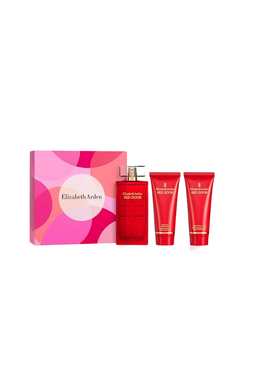 Red Door Women's 3-Piece Fragrance Perfume Gift Set, Includes Eau De Toilette Spray, Body Lotion, & Bath Shower Gel