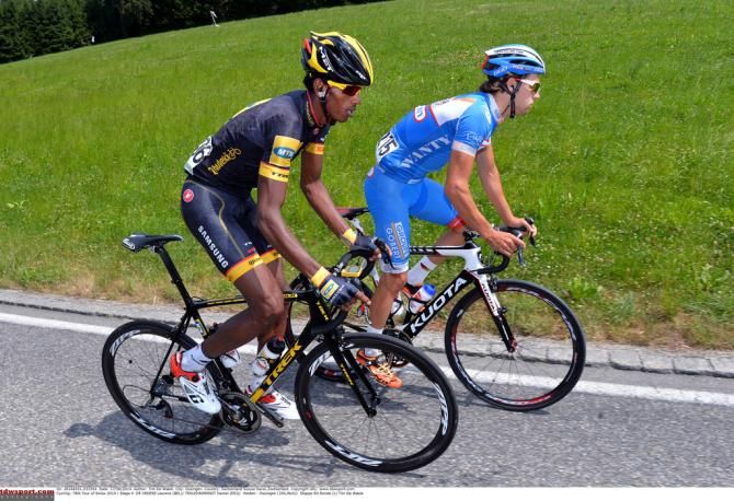 Daniel Teklehaimanot (MTN-Qhubkea) and Laurens De Vreese (Wanty-Groupe Gobert) were the break