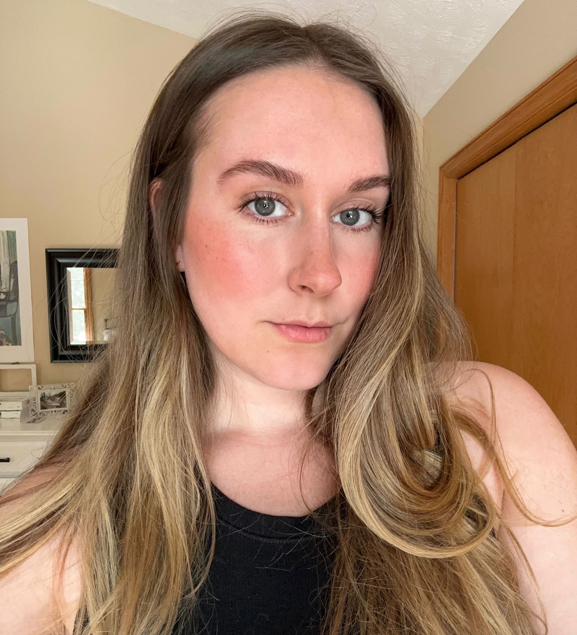 Beauty editor Kaitlyn McLintock wearing Essence Lash Princess False Lash Effect Mascara.
