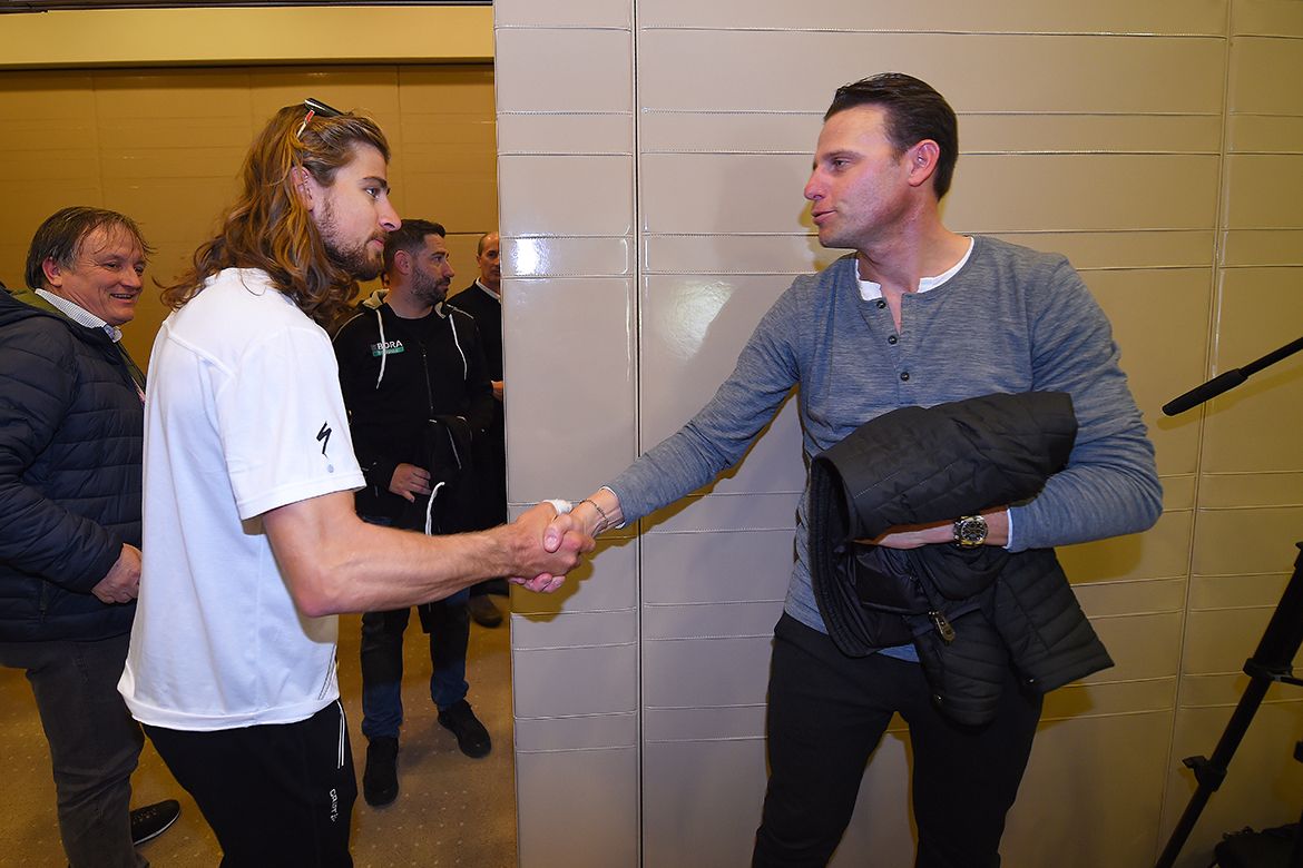 Peter Sagan meets Alessandro Petacchi