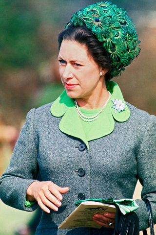 Princess Margaret at the races in 1973