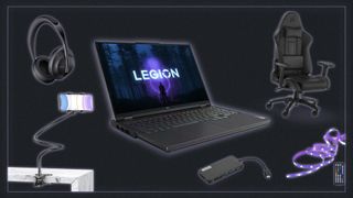 Lenovo Legion surrounded by a collage of products