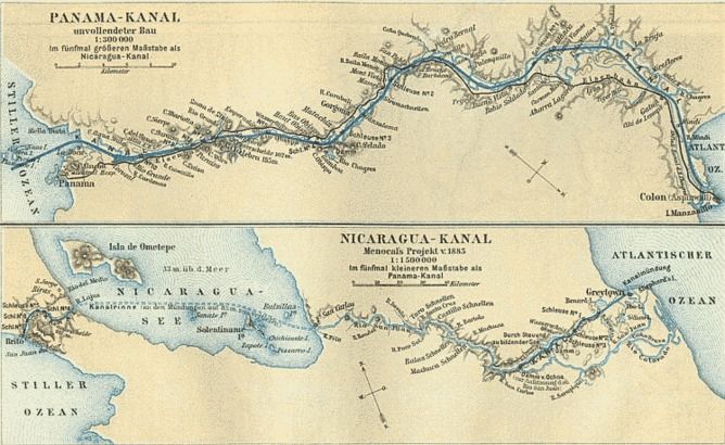 Nicaraguan canal option from 1885