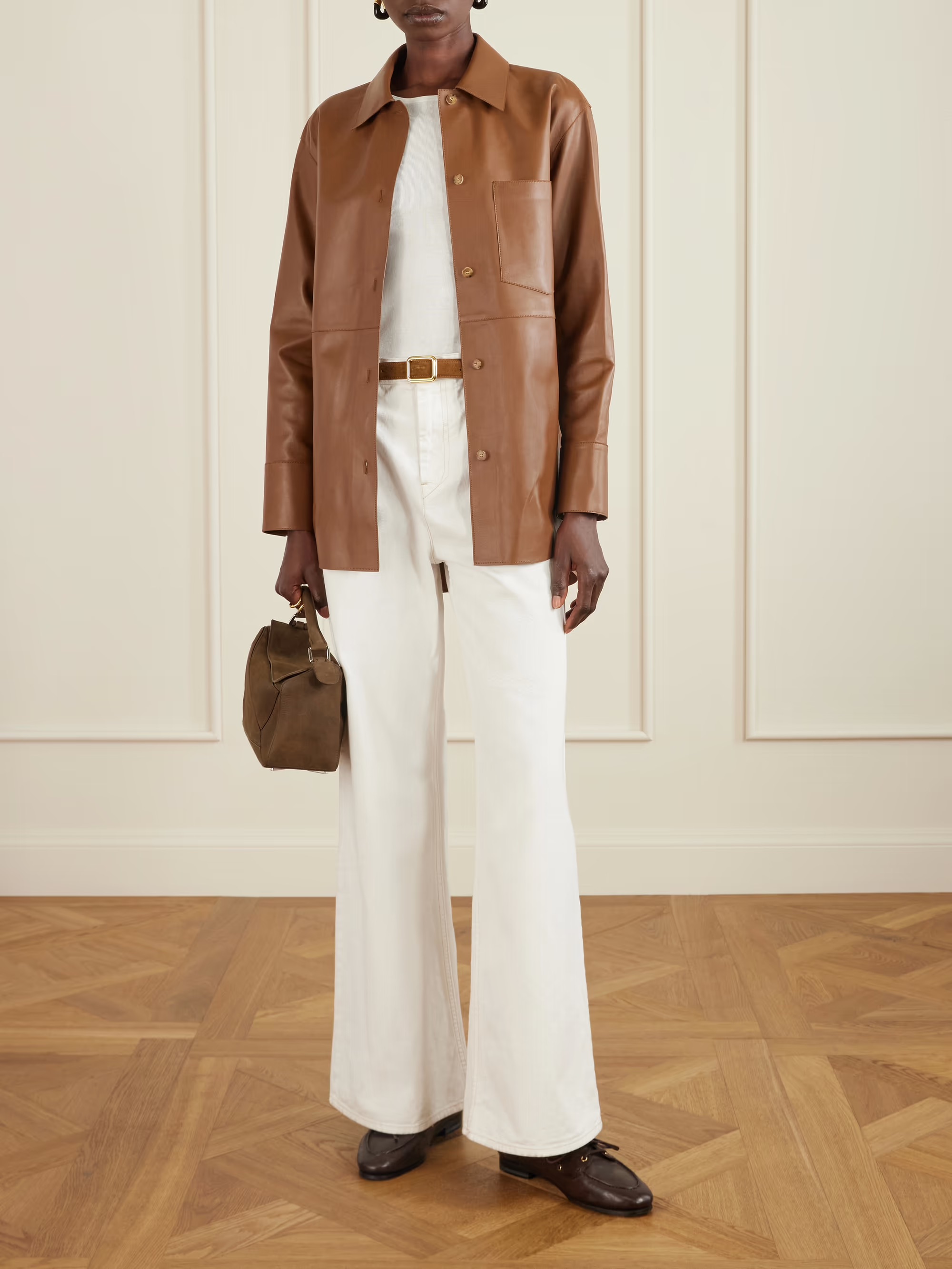 Joseph, Penna Leather Shirt