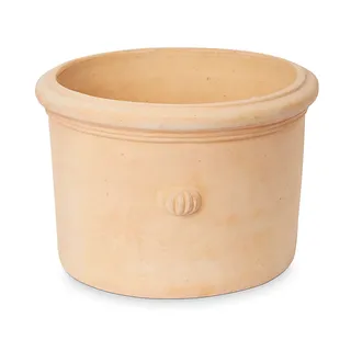 Blooma Mali White Washed Terracotta Circular Plant Pot (dia) 40cm, (h)27cm, 28l