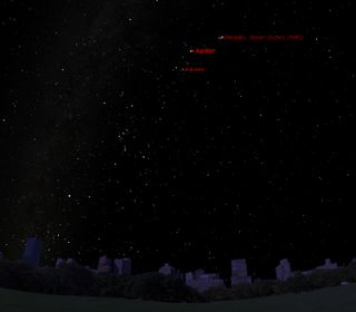 January 2013 Pleiades and Hyades Sky Map