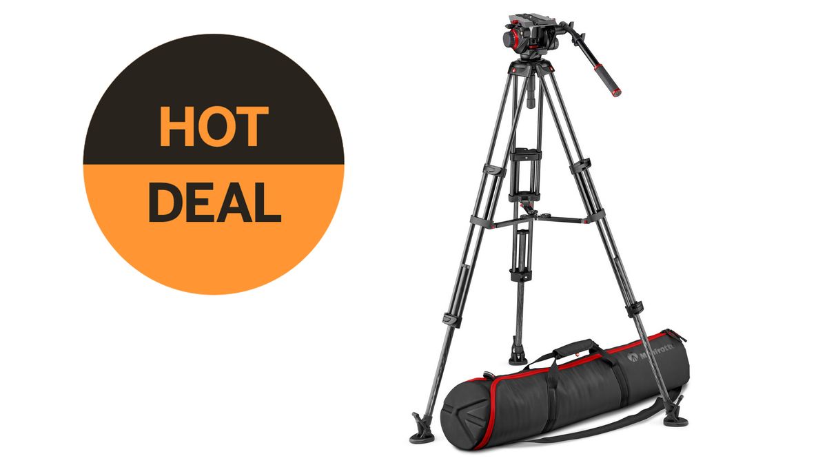 Save $460 on Manfrotto head and carbon fiber video tripod kit