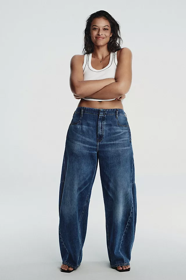 The Georgia Full-Length Relaxed Barrel Jeans by Pilcro