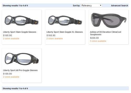 You can buy sports goggles on Eyeglasses.com.