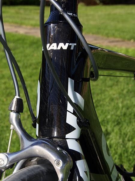 The top tube and down tube of the TCR Advanced SL