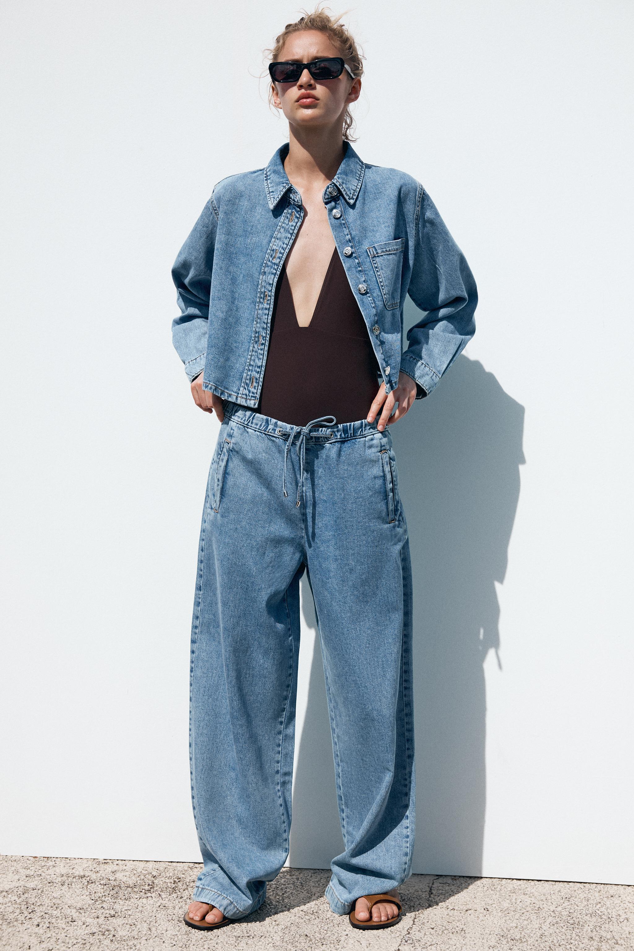 Z1975 Mid-Waist Wide-Leg Jogger Jeans
