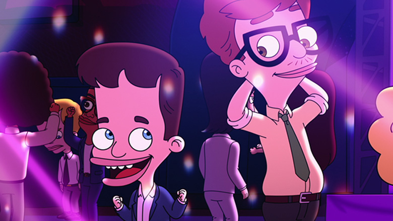 Nick (voiced by Nick Kroll) and Andrew (John Mulaney) in Big Mouth season 8.