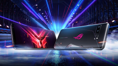 The best gaming phones buying guide hero image showing an Asus smartphone on a futuristic background