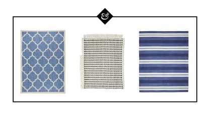 Best outdoor rugs: Image of three outdoor rugs on white background