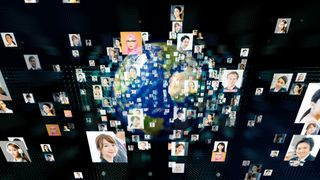 People around the world using video conferencing services 