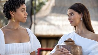 Kiara Barnes and Roselyn Sánchez in Fantasy Island