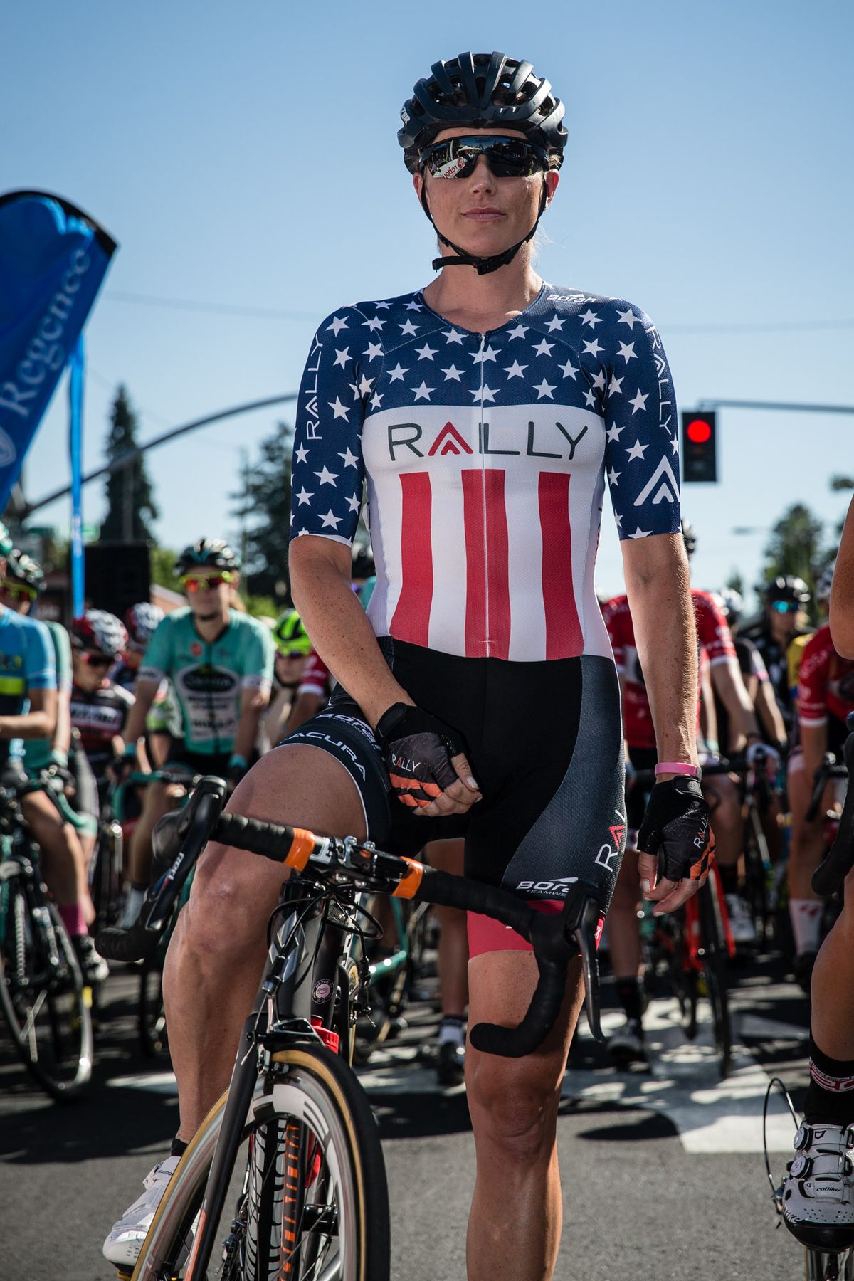 Erica Allar (Rally) sporting her brand new national crit champ jersey