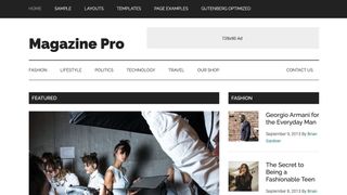 Magazine Pro homepage screenshot