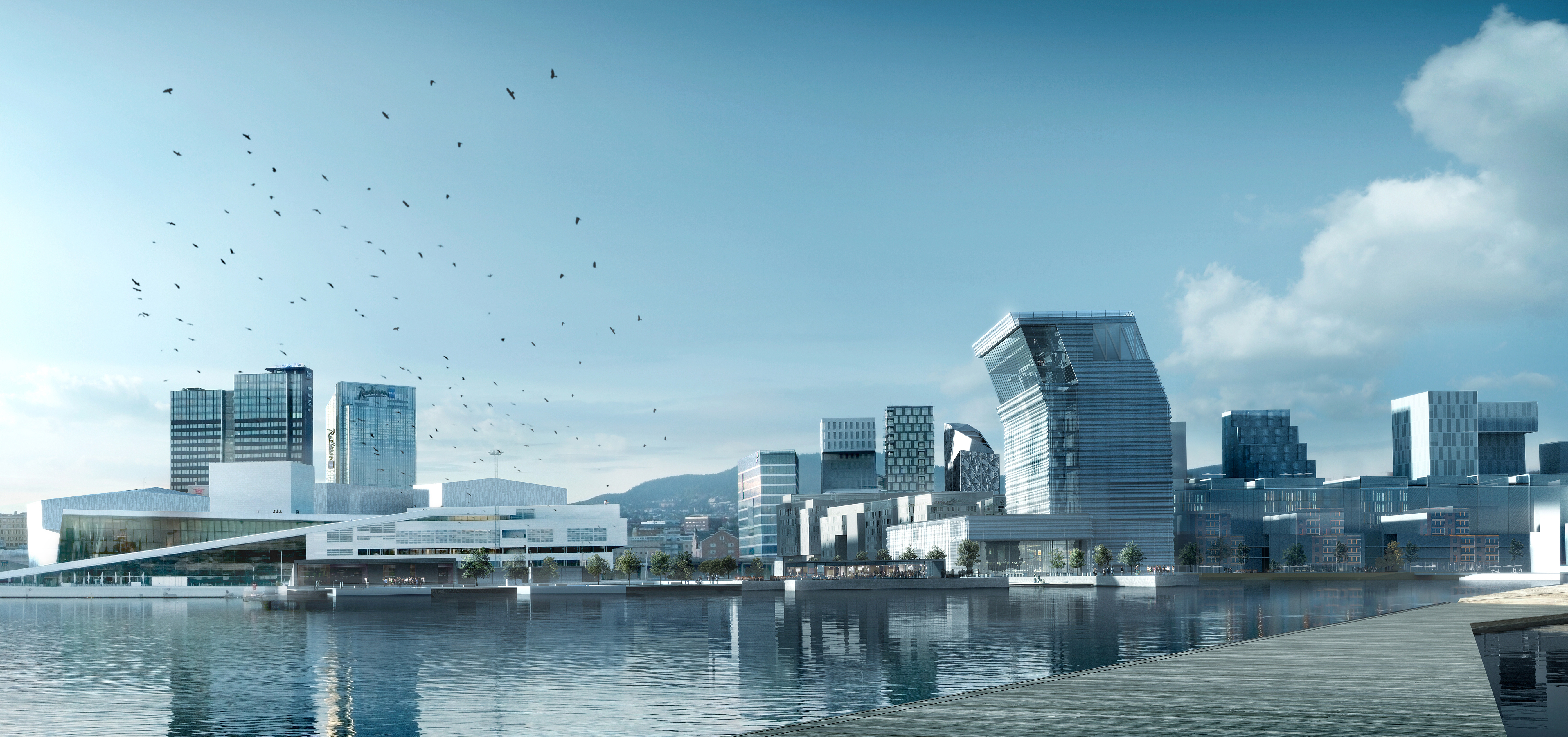 Oslo city skyline