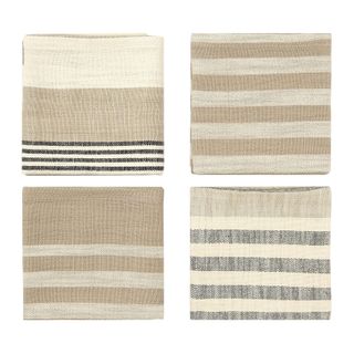 Striped Cotton Woven Napkins (Set of 4