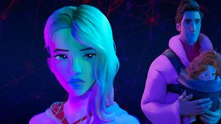 Gwen and Peter B Parker looking sad in Spider-Man: Across the Spider-Verse