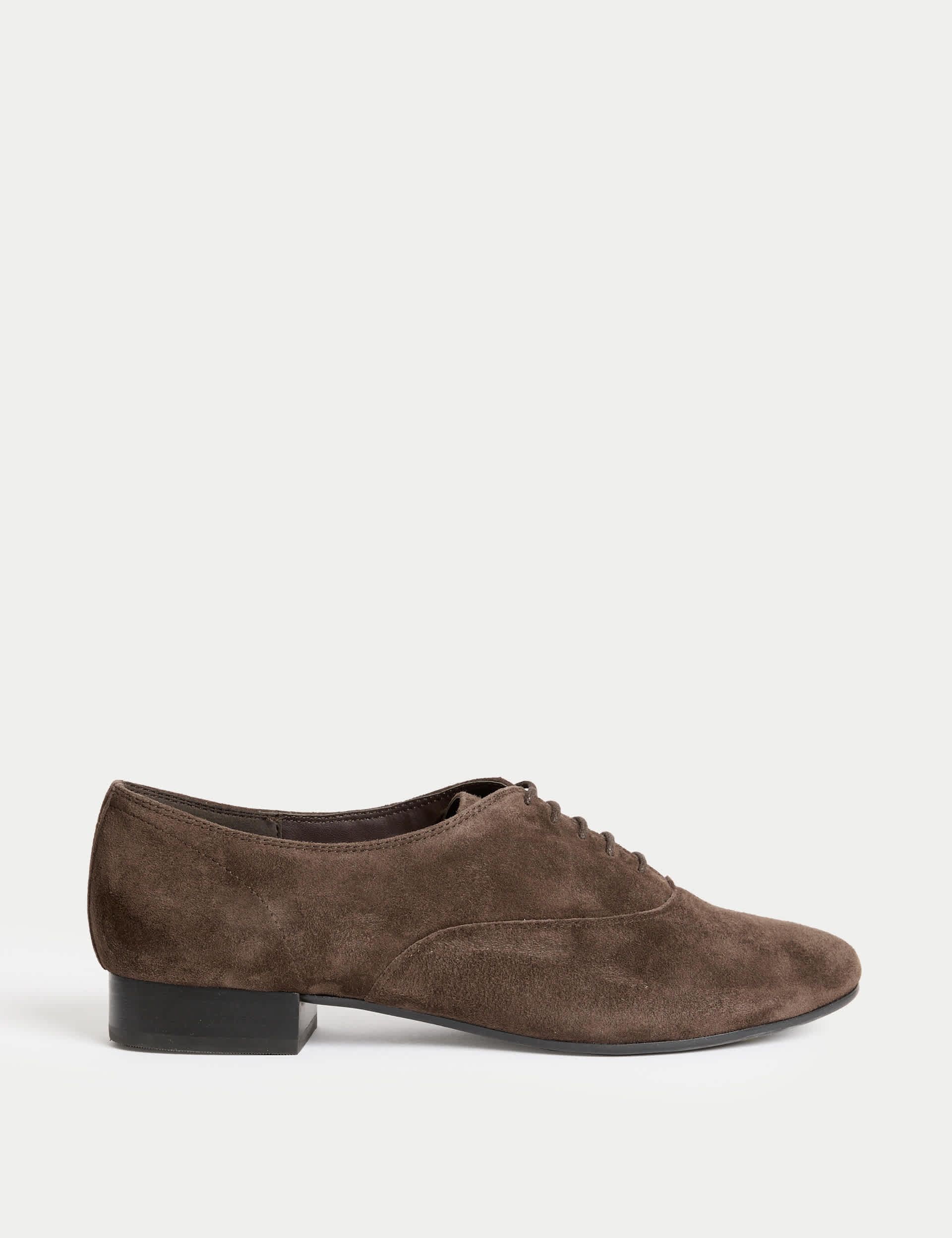 Suede Lace Up Block Heel Shoes