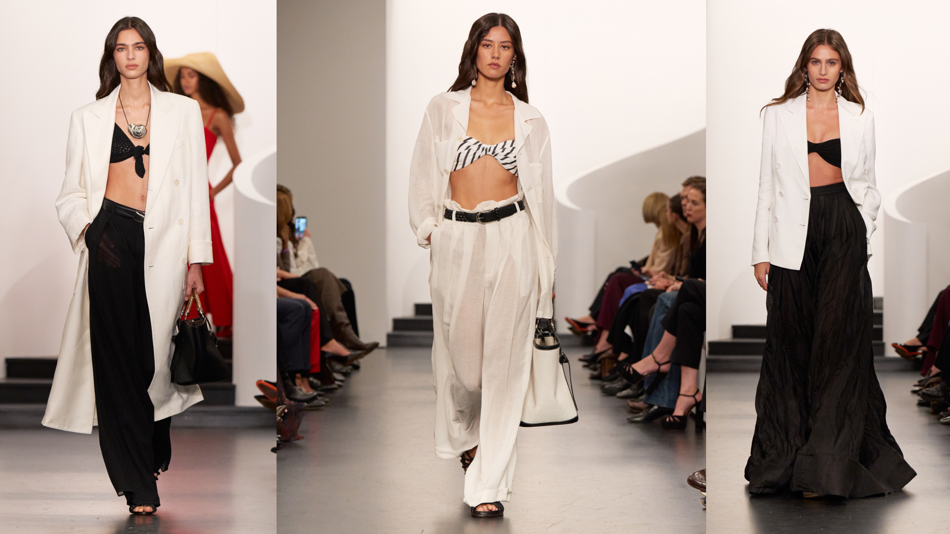models at Ralph Lauren wearing white jackets
