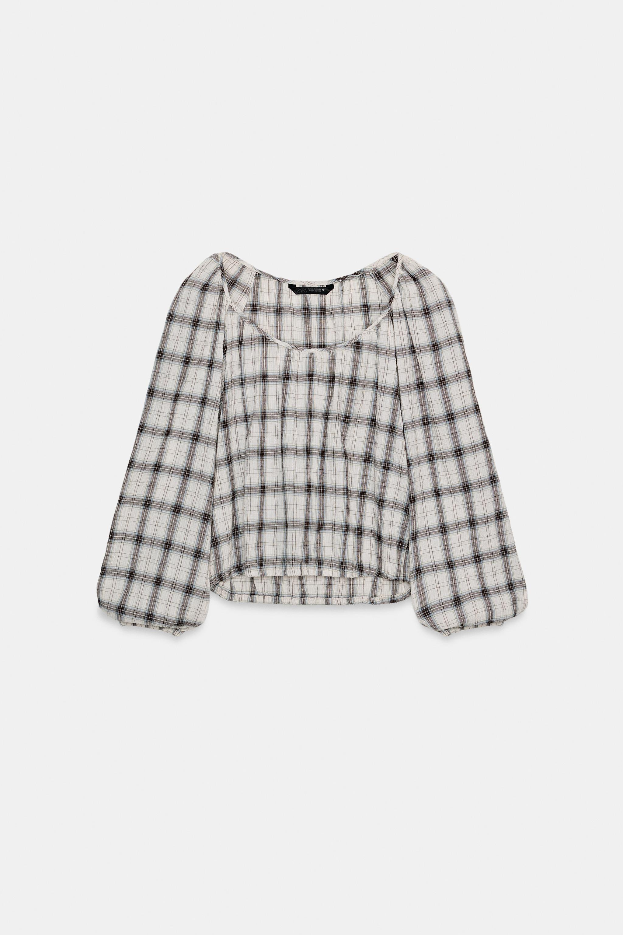Elastic Plaid Shirt