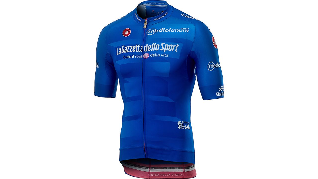 The Maglia Azzurra is the King of the Mountains classification leader