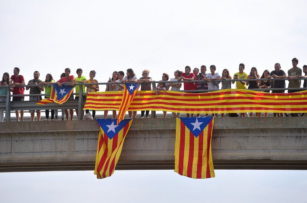 Catalan fans show their support