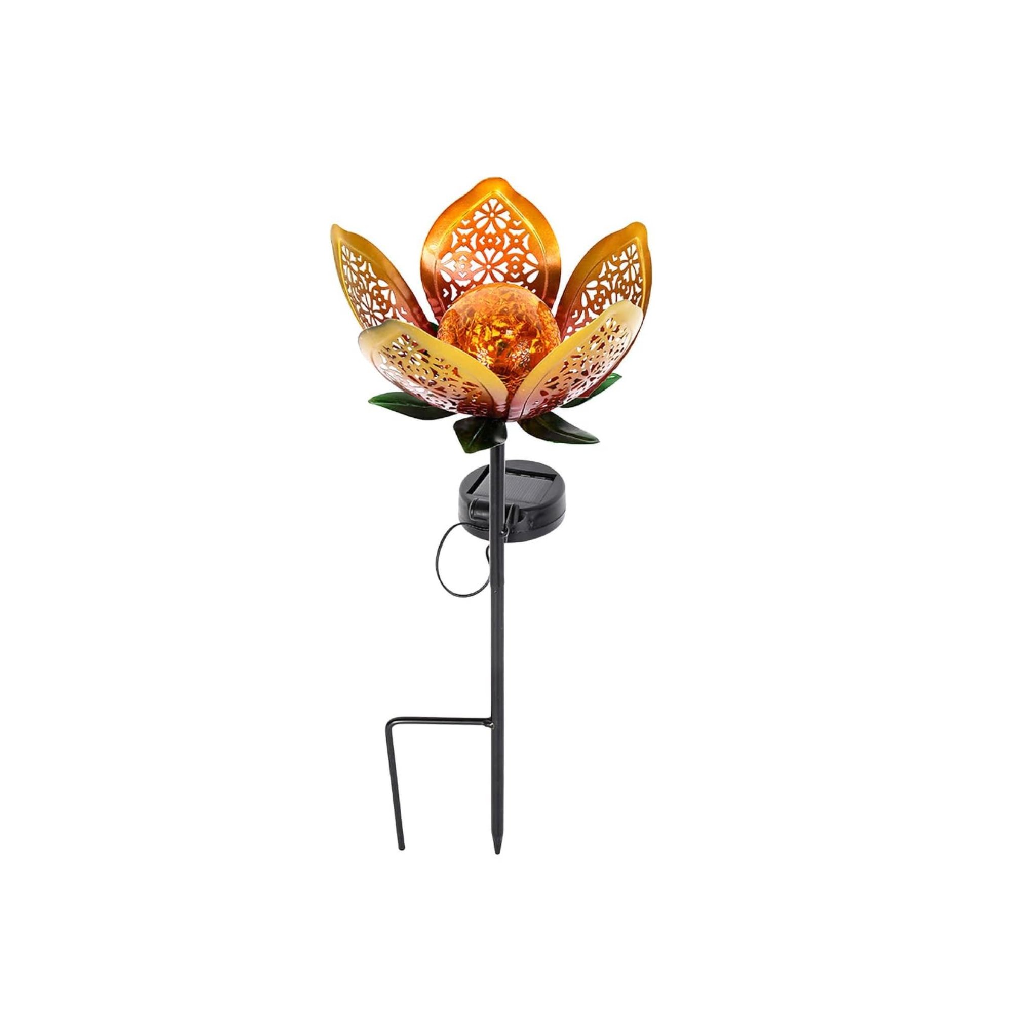 a flower solar garden light