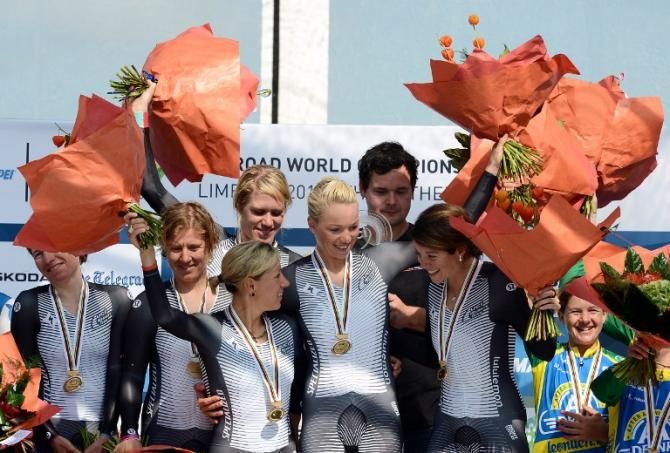 Specialized-lululemon won the women's team time trial championship