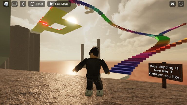Vvvvvv Creator S New Game Is A Roblox Obby About Climbing A Giant Man Pc Gamer - roblox obby song 10 hours