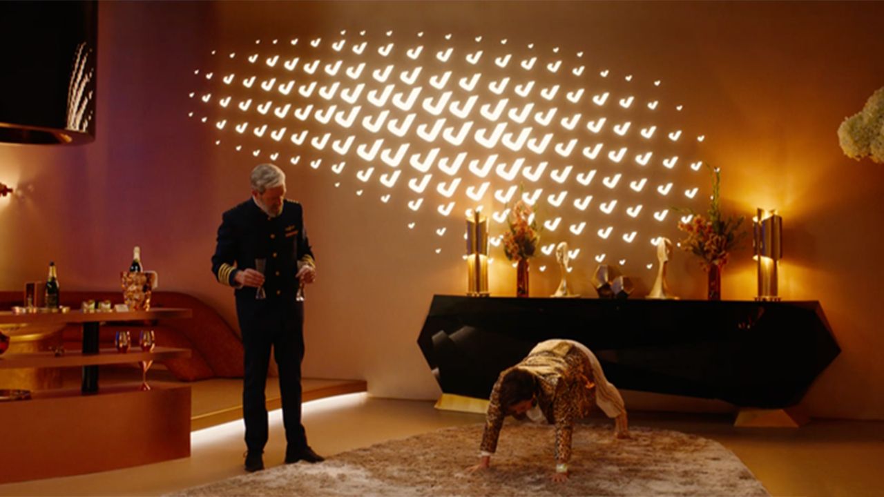 The Judd Corporation's logo is front and center in a wall light by Porta Romana.