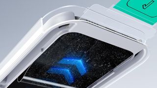 Closeup of Belkin screen protector