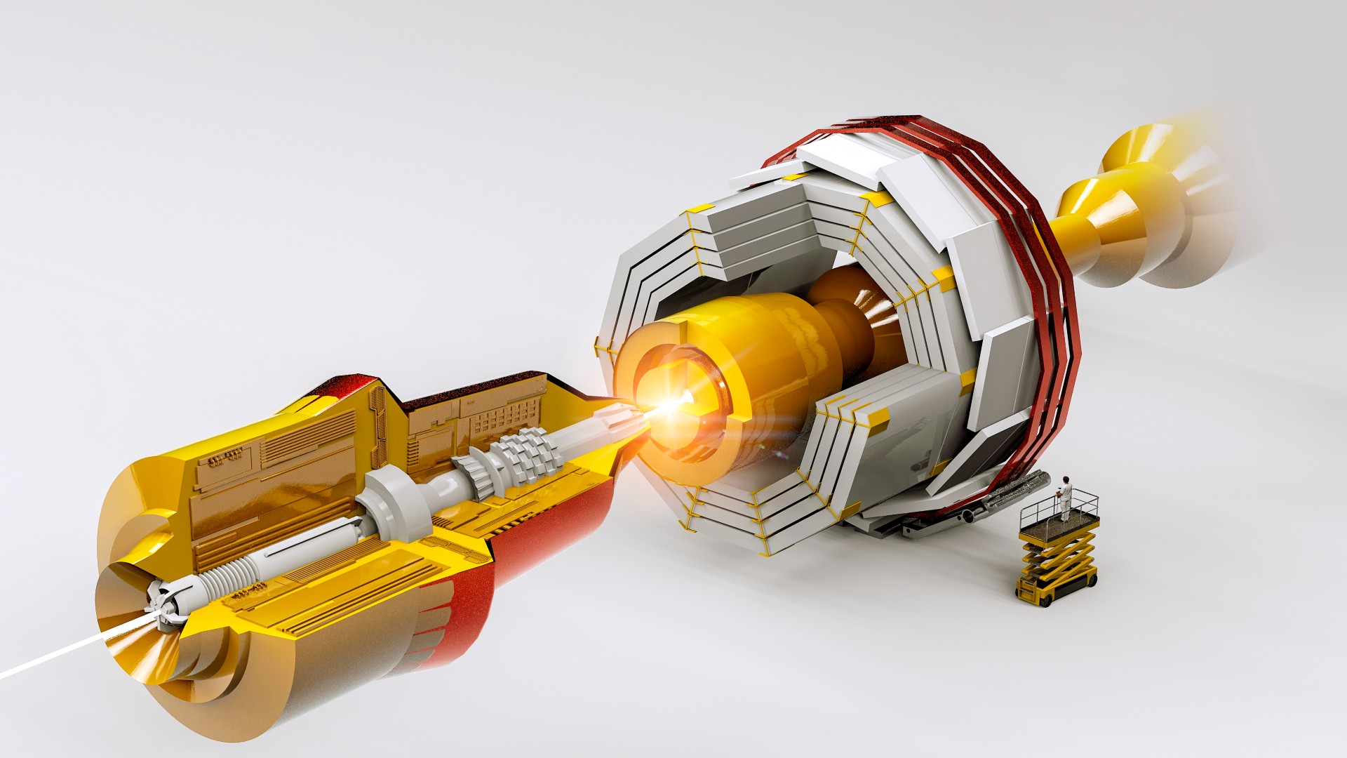 CMS detector. Compact Muon Solenoid. Naeblys via Getty Images