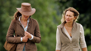 Kate Middleton and her mother Carole Middleton attend the Festival of British Eventing at Gatcombe Park on August 6, 2005 in Stroud, England