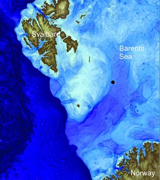 he site of the craters is in the Bear Island Trough (Bjørnøyrenna) in the Barents Sea near Svalbard.