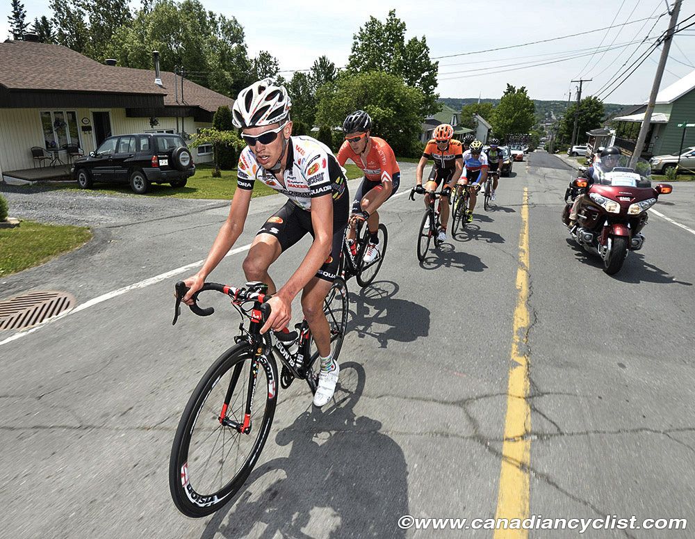 Taylor Shelden (Jelly Belly p/b Maxxis) at the front of the break