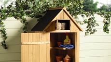 Aldi wooden garden tool shed
