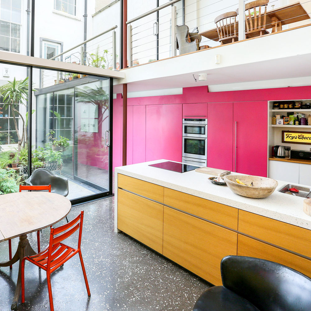 kitchen with kitchen cabinets and dining table