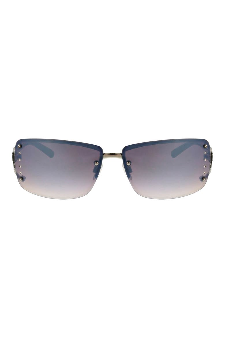 66mm Y2k Rimless Rectangle Sunglasses