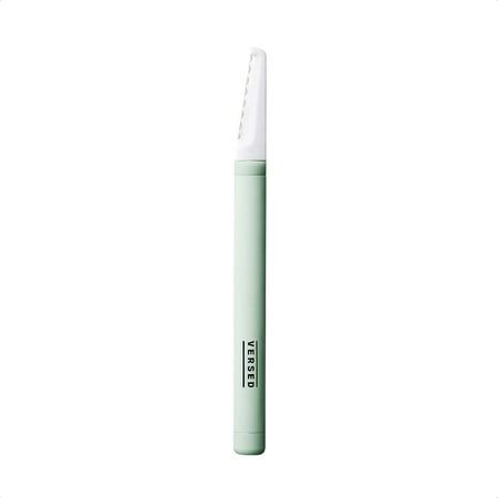 Versed Unisex Easy-To-Use Dermaplaning Tool for Face With Reusable Tool & Blades, Green