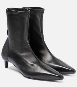 Scuba Leather Ankle Boots