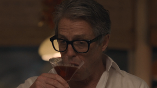 Hugh Grant as Daniel Cleaver drinking a Dirty Bitch during Bridget Jones: Mad About The Boy