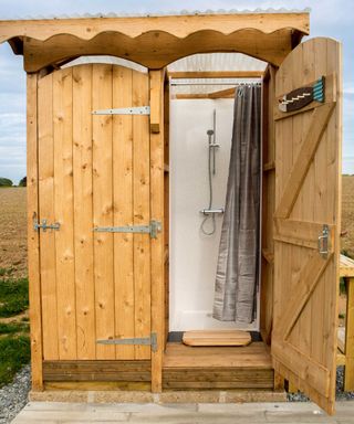 outdoor toilet and shower from Free Range Designs