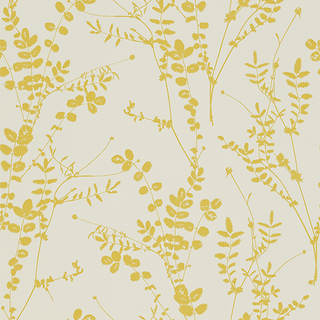 leafy yellow wallpaper