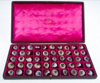 Box of eyeballs, weird medical instruments, historical medicine